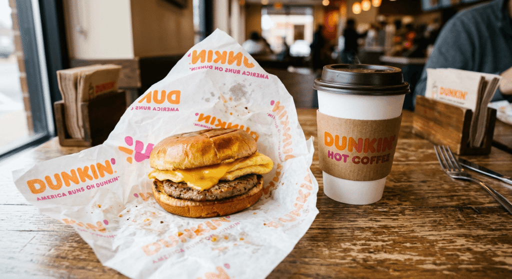 dunkin breakfast menu prices with sandwich and coffee combo