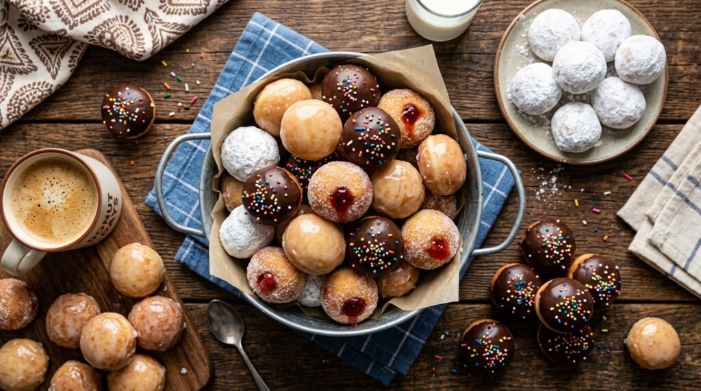 Assorted Munchkins flavors inside Dunkin Easter Bucket 2026