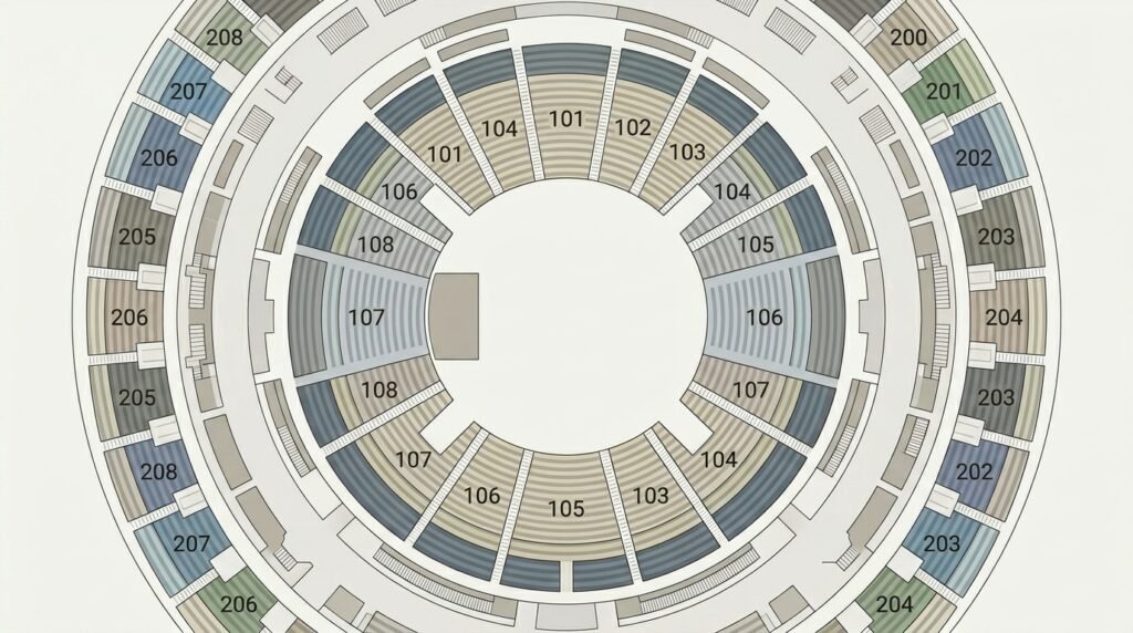 Seating chart overview of Dunkin Center (Amica Mutual Pavilion) Providence RI showing lower bowl, upper bowl, and floor sections