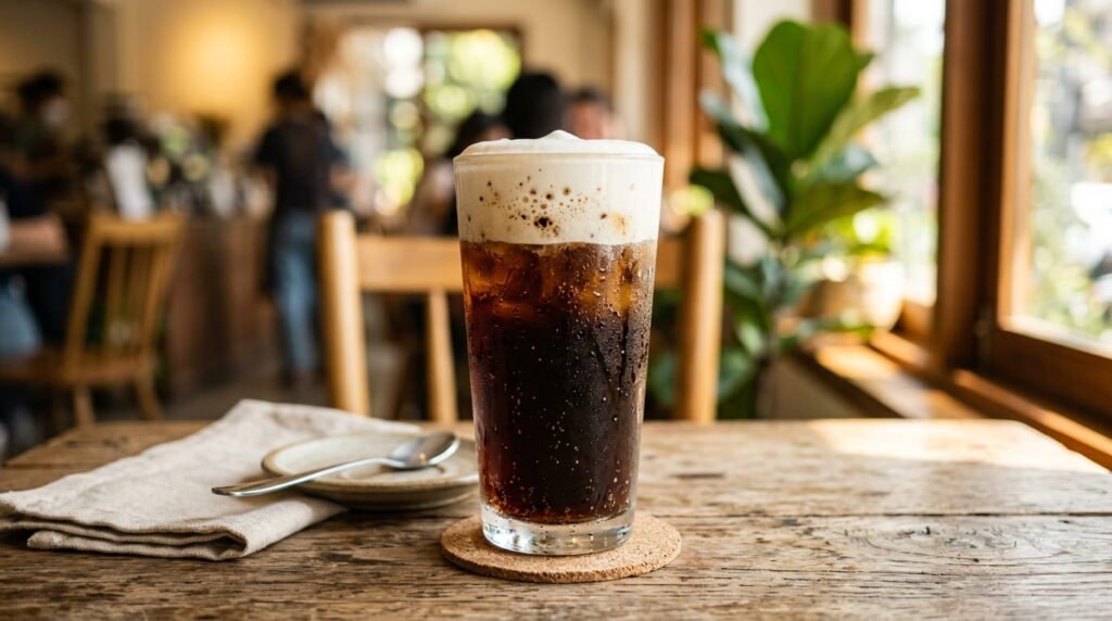 Dunkin Dirty Pepsi drink with cold foam on cafe table summer 2026