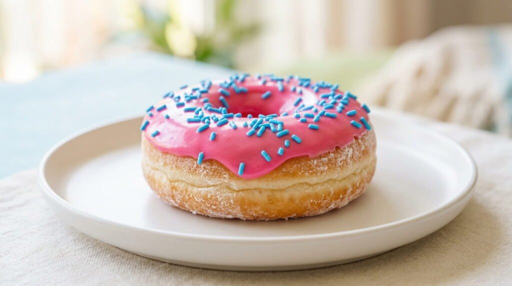 Dunkin Cotton Candy Specialty Donut with pink strawberry icing and blue sprinkles for Easter 2026
