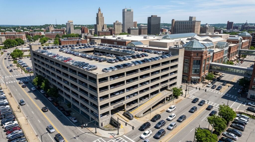 Parking garage near Dunkin Center Providence Place Mall — affordable parking option close to Amica Mutual Pavilion