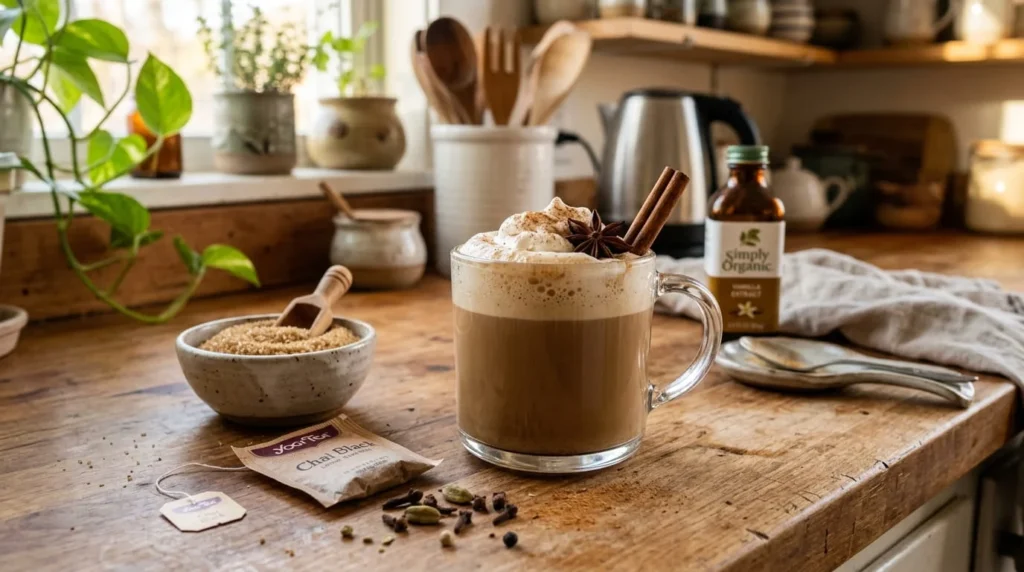 Homemade copycat Dunkin Donuts chai latte recipe price $5.19 at Dunkin Donuts 