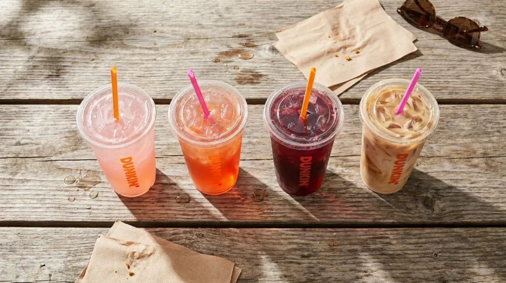 Dunkin August 2026 Refresher flavors including Cherry Lime Rickey and Pink Pineapple